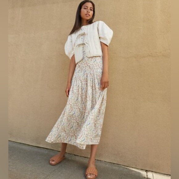 NWT Loeffler Randall Romance Floral Maxi Skirt SMALL - Picture 1 of 6